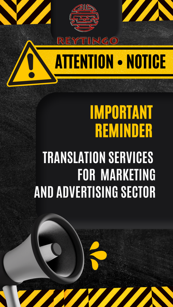 Translation service for advertisement and marketing
